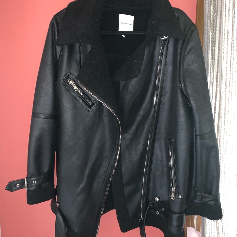 Avec Les Filles Biker Style Winter Jacket